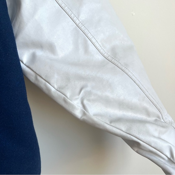 Rocawear ROC Rebel League Embroidered Contrast Varsity Jacket Navy White Size XL - Picture 9 of 16